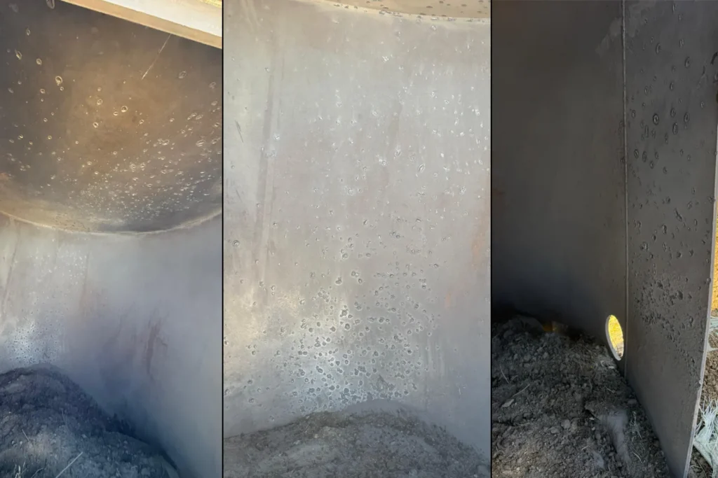 A test never seen before: a 120 mm mine inside our shelter
