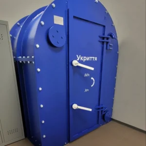 Швидкозбірне металеве укриття в синьому кольорі