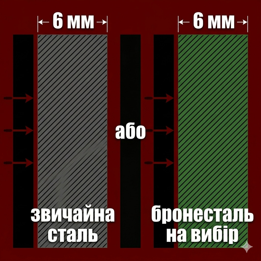 Звичайна або броньована сталь